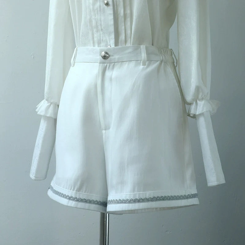 Forest Fluorescent Carps - Crumbling Skeleton - Ouji Lolita Fishbone Embroideried Vest, Prince Pants Suits