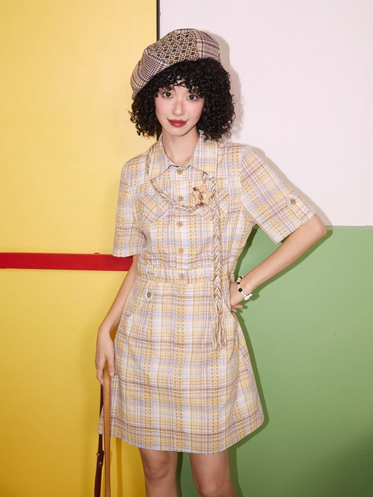 Striped cotton dress【s0000007405】