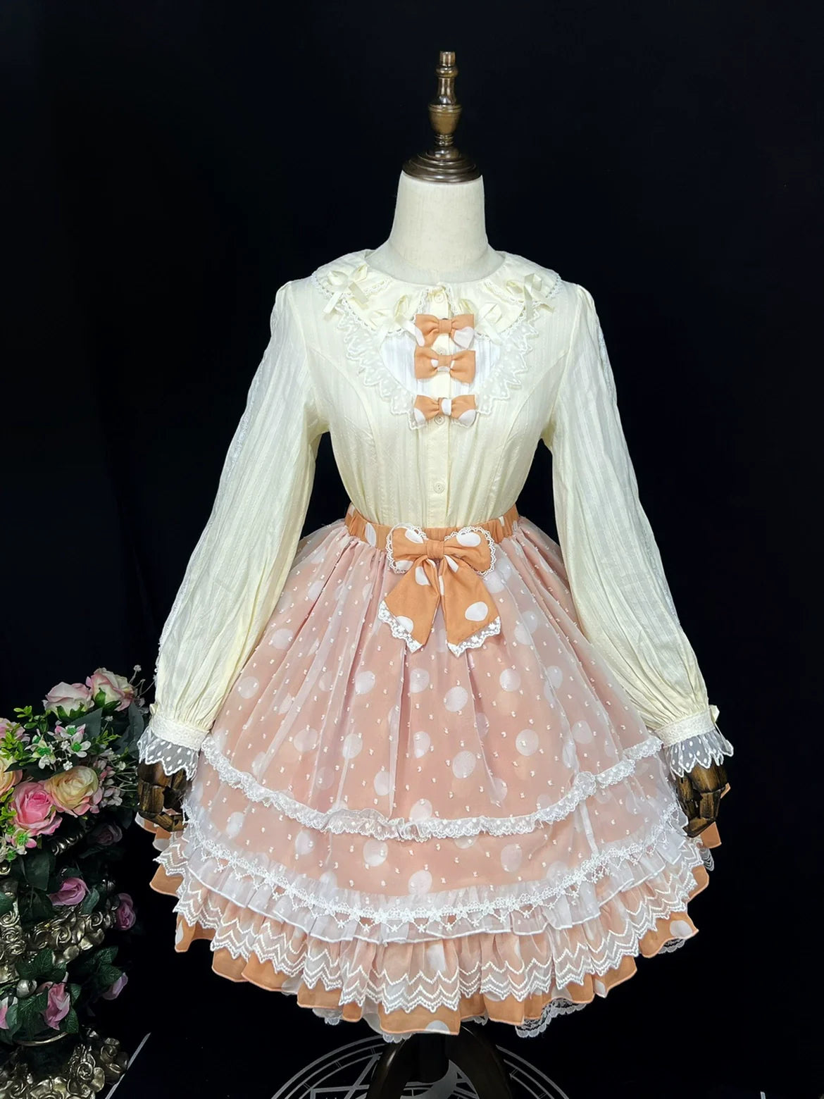 DMFS Lolita - Sweet Lolita Long Sleeve Shirt with Doll Collar