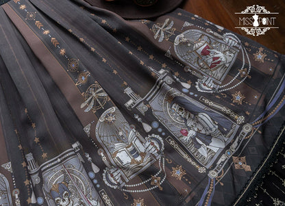 Miss Point - Demon Hunting Notes - Fishbone Gothic Lolita Skirt