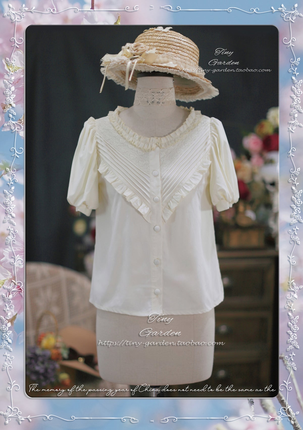 Tiny garden - Elegant Lolita Blouse Short Sleeve Lolita Shirt