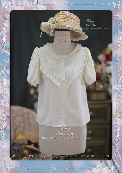 Tiny garden - Elegant Lolita Blouse Short Sleeve Lolita Shirt