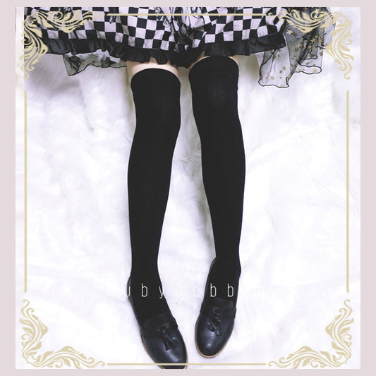 Ruby Rabbit - Pure Color Knee Stockings Multicolors