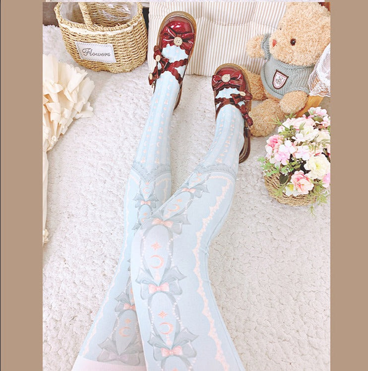 Roji roji - Kawaii 120D Velvet Lolita Tights Multicolors