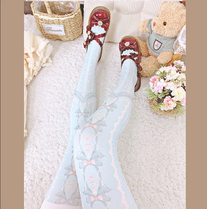 Roji roji - Kawaii 120D Velvet Lolita Tights Multicolors