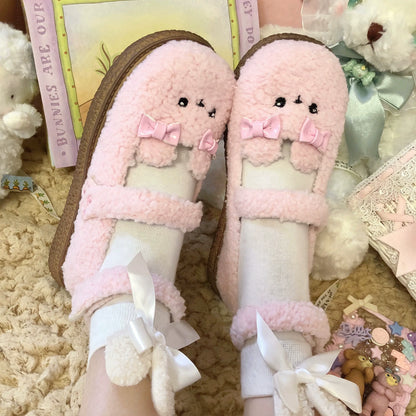 Fairy Godmother - Cute Plush Warm Round Toe Lolita Soft Sole Shoes