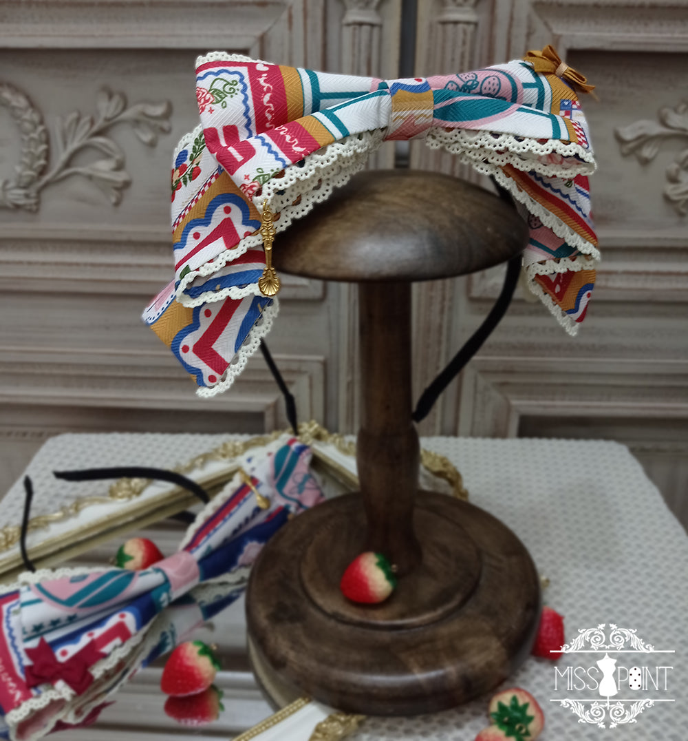 Miss Point - Berry Rose Lolita Accessories Collection KC Beret Necklace