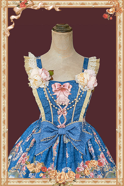 Infanta - Fairytale Town Prom - Printed Tea Party Classic Lolita JSK Suit