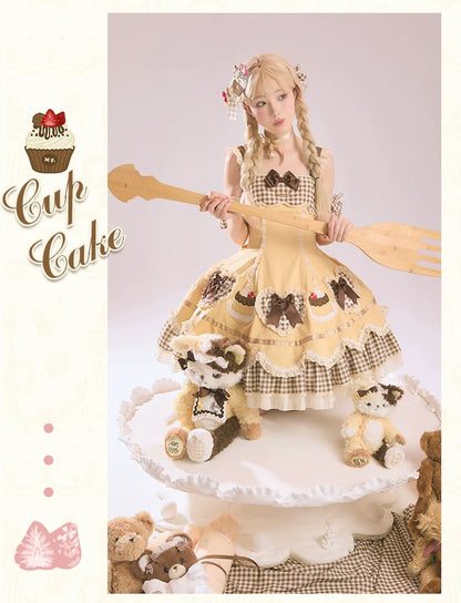 Mademoiselle Pearl - Cup Cake - Sweet Lolita OP Dress Kawaii Lolita JSK SK