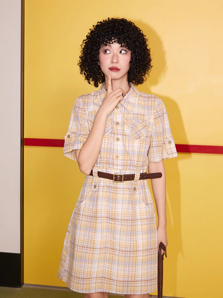 Striped cotton dress【s0000007405】