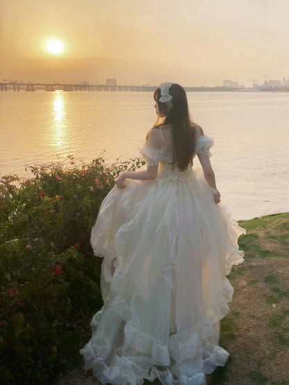 Meowing and fruity - Elegant Lolita Gorgeous Trailing With Large Hem & Shoulder Strap