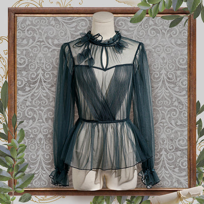 FunCcino - Dense Forest Corridor - Elegant Lolita Blouse and Cape