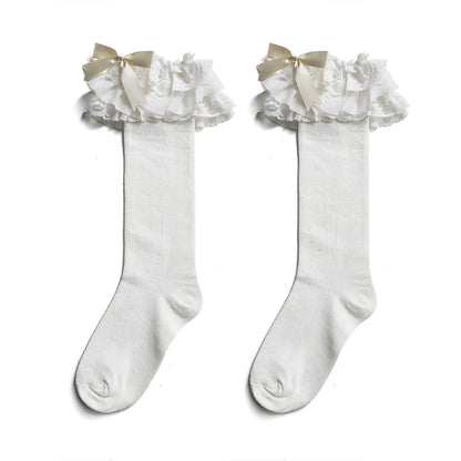WAGUIR - Lolita Bow Cotton Socks Lace Socks