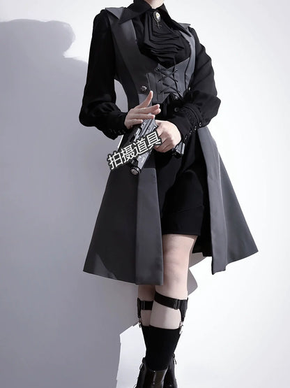 Princess Chronicles - The Night Prelude - Retro Lolita Vest Gothic Lolita Black Waistcoat