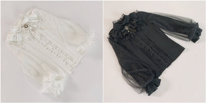 Kencrlo - Dim Moonlight - Classic Lolita Chiffon Yarn Inner Blouse