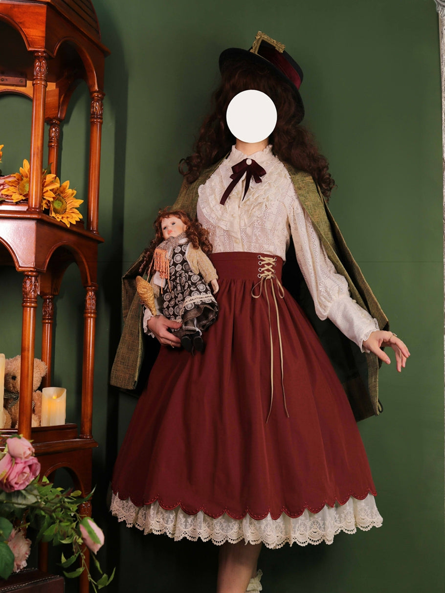 EESSILY - Countess's Autumn Tour - Retro Lolita Embroidery Long SK