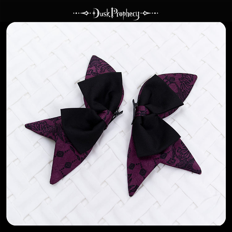 DuskProphecy - Coccyx - Elegant Lolita Hair Accessories Set Multicolors