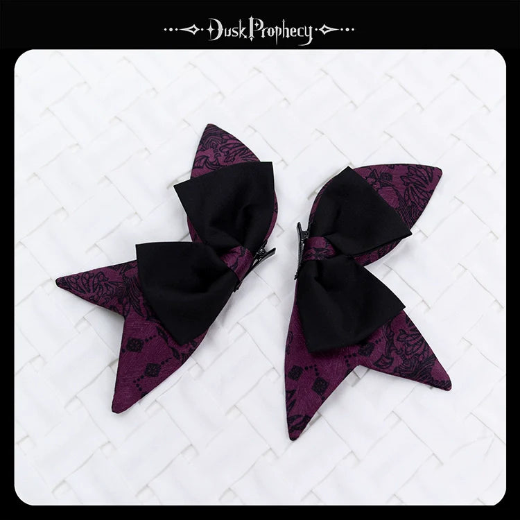 DuskProphecy - Coccyx - Elegant Lolita Hair Accessories Set Multicolors