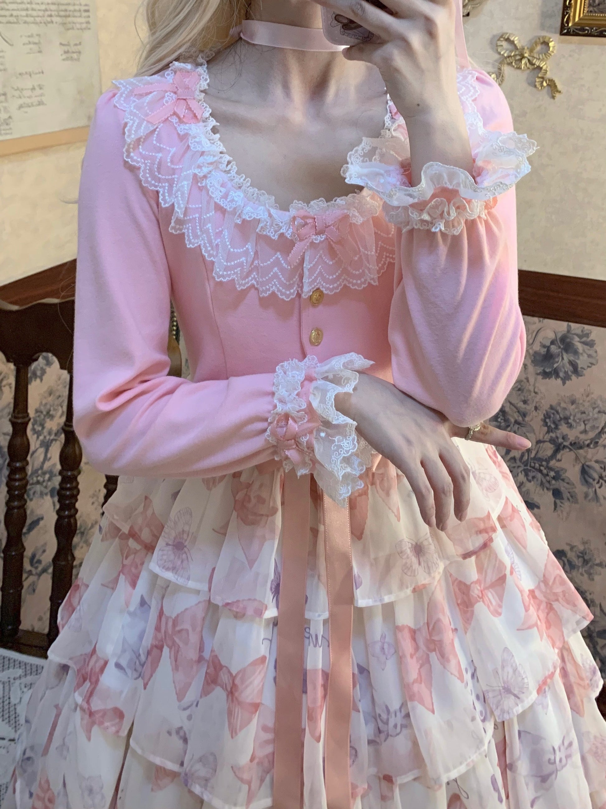Unideer - Prelude - Elegant Lolita Bolero Jacket with Lace Ruffle Frill