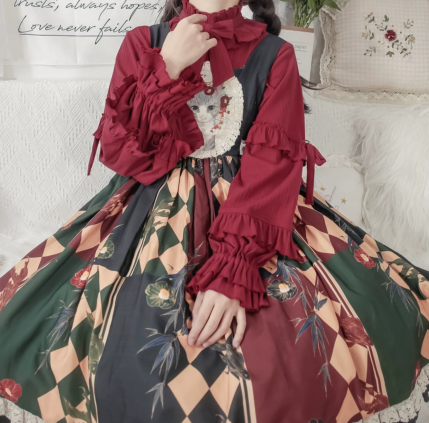 MIST - First Snow - Sweet Lolita Sweater Winter Puff Sleeve Knitting Innerwear