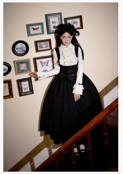 With PUJI - Silent Whisper - Classic Lolita Bust-supporting Long Dress, Shirt