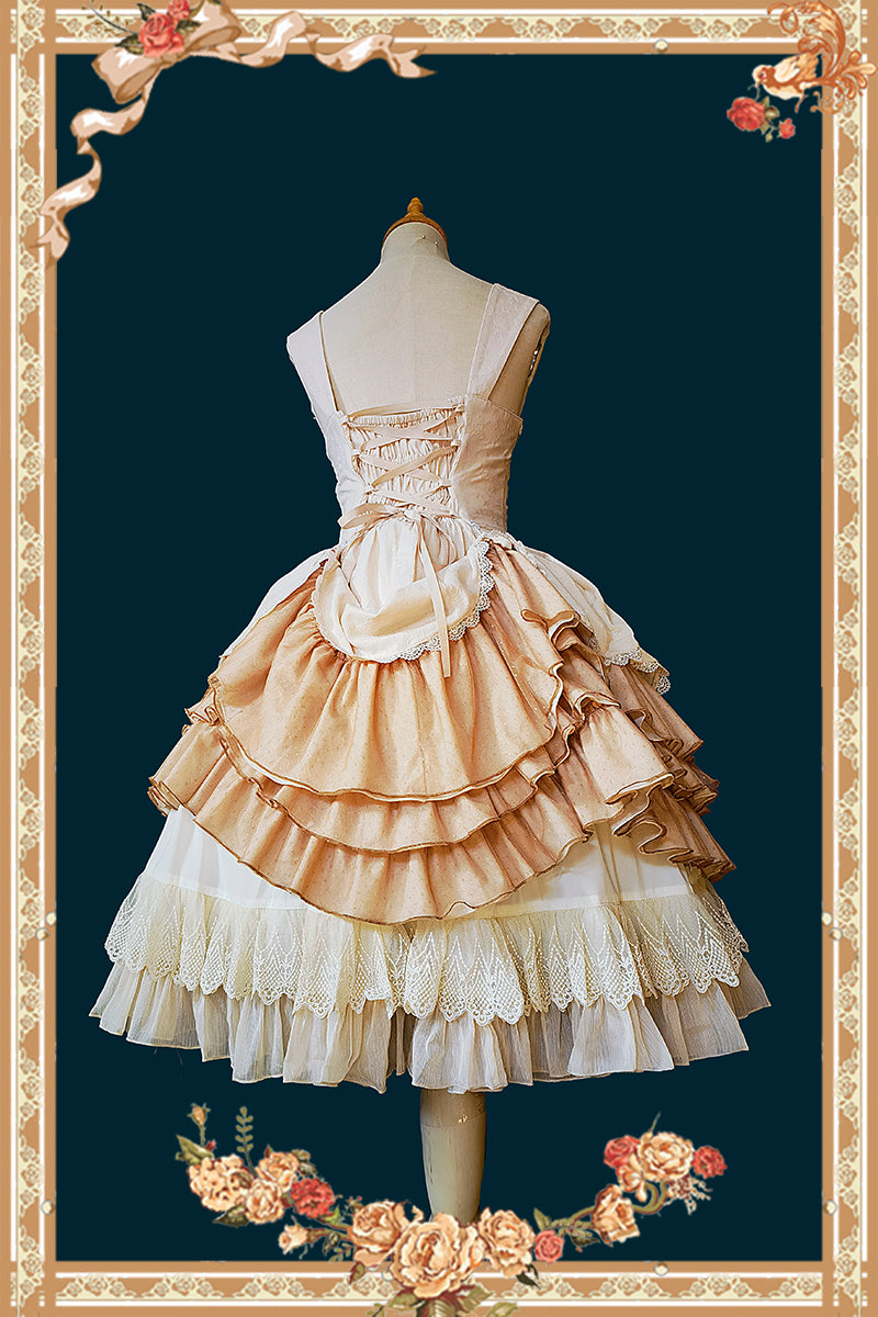 Infanta - Waltz - Classic Lolita JSK Tiered Dress with Bunny Ear Blouse