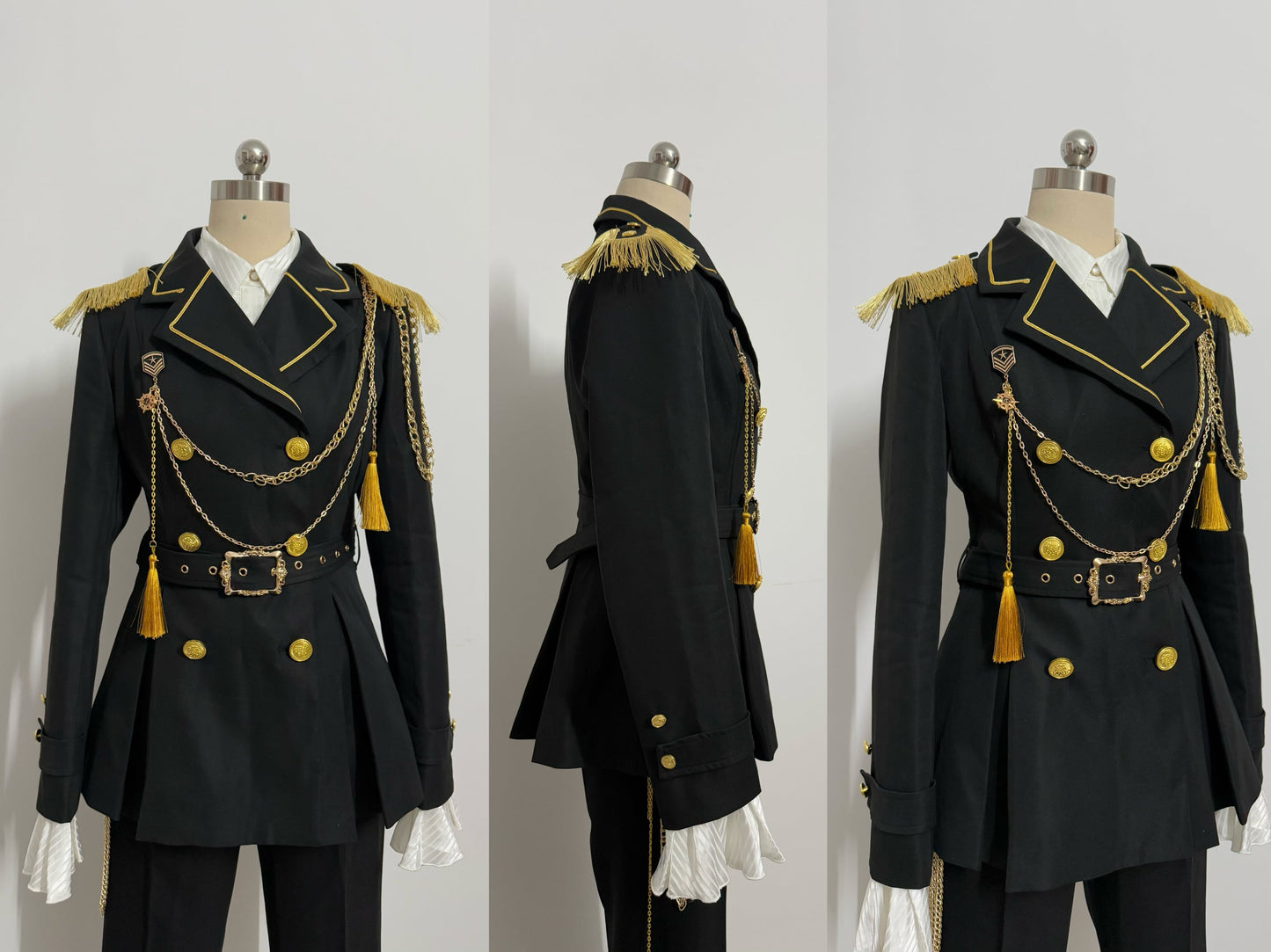 Gazing Galactic - Dawnbreak - Ouji Lolita Pants Suit with Military Coat and Cape