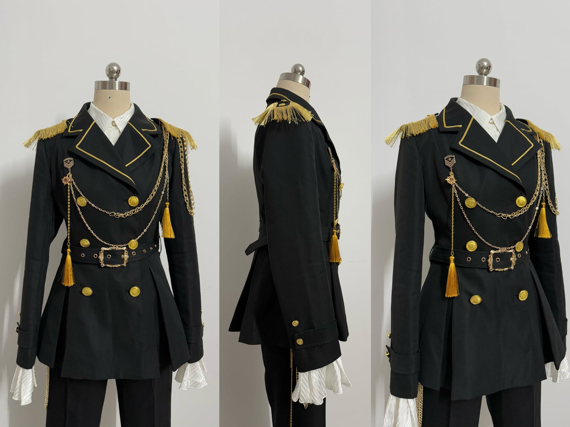 Gazing Galactic - Dawnbreak - Ouji Lolita Pants Suit with Military Coat and Cape