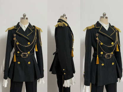 Gazing Galactic - Dawnbreak - Ouji Lolita Pants Suit with Military Coat and Cape