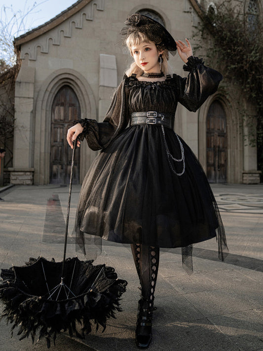 Your Princess - Gothic Lolita High Waist Black Dress