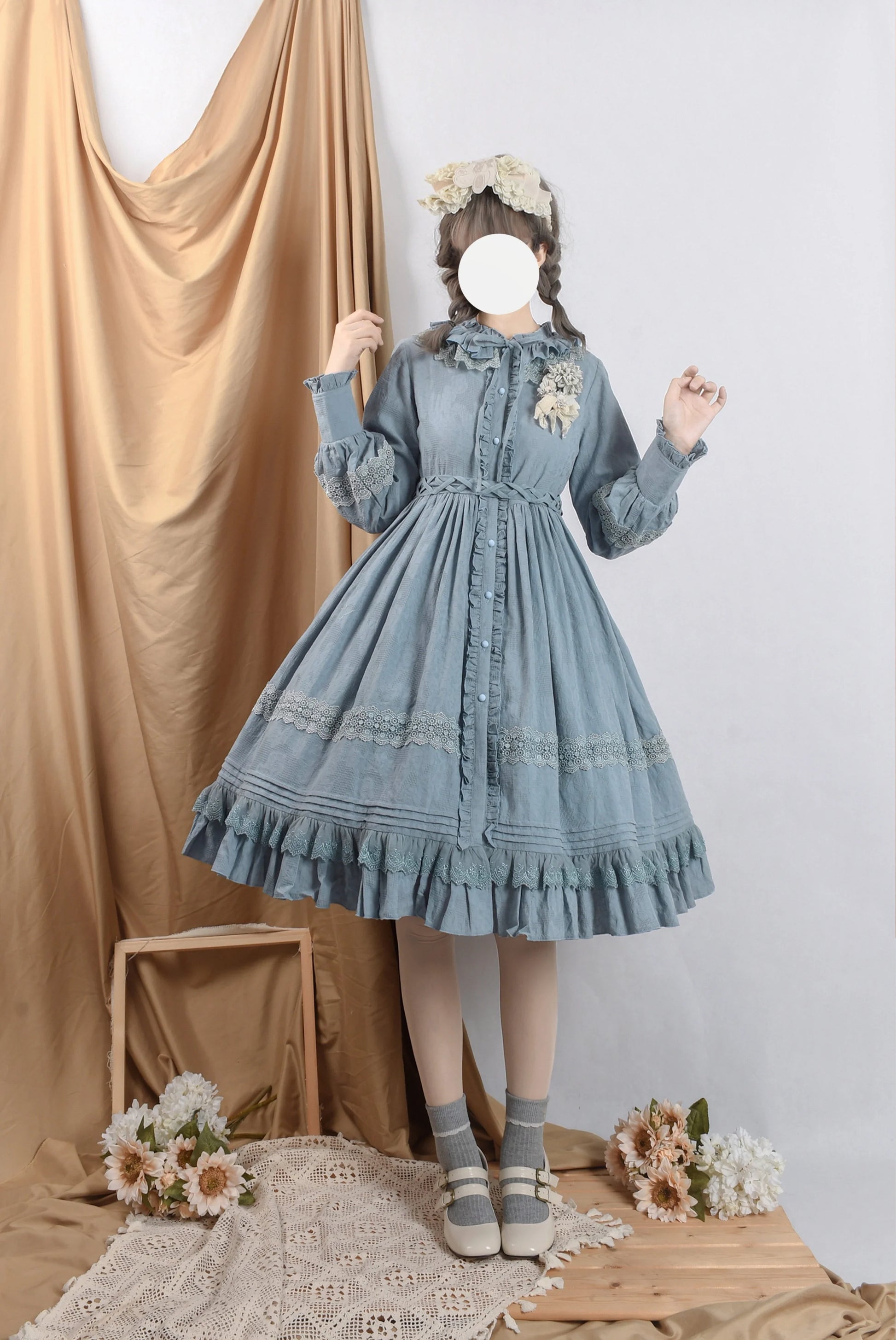 Strawberry Witch - The Spring - Cotton Lolita OP Dress with Long Sleeve