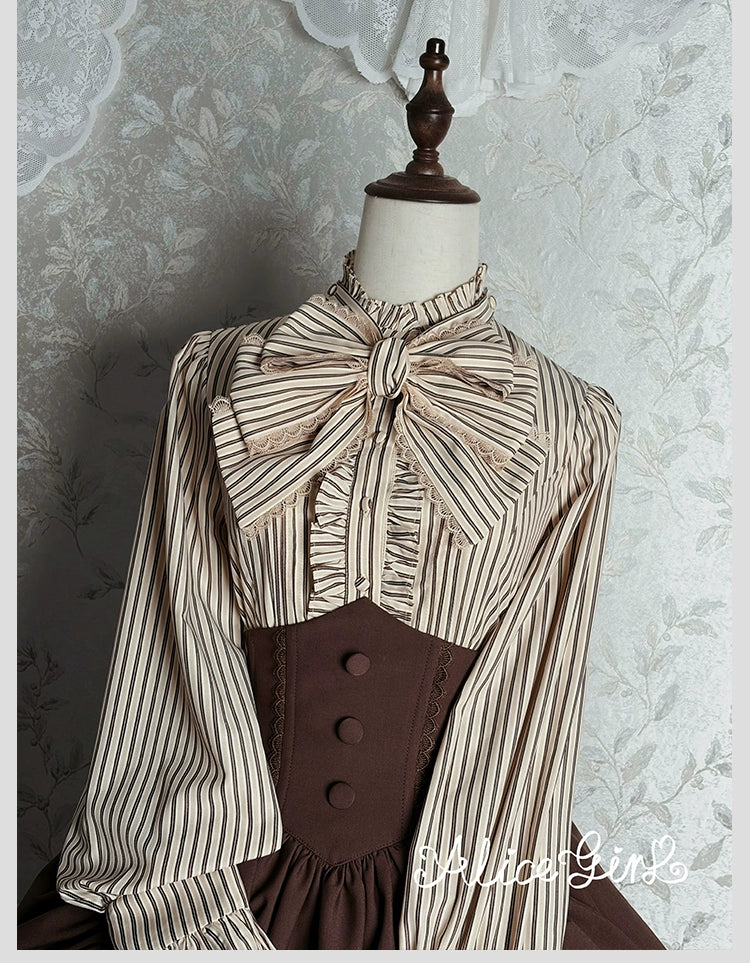 Alice Girl - Duke of Victoria - Classic Lolita Striped Blouse