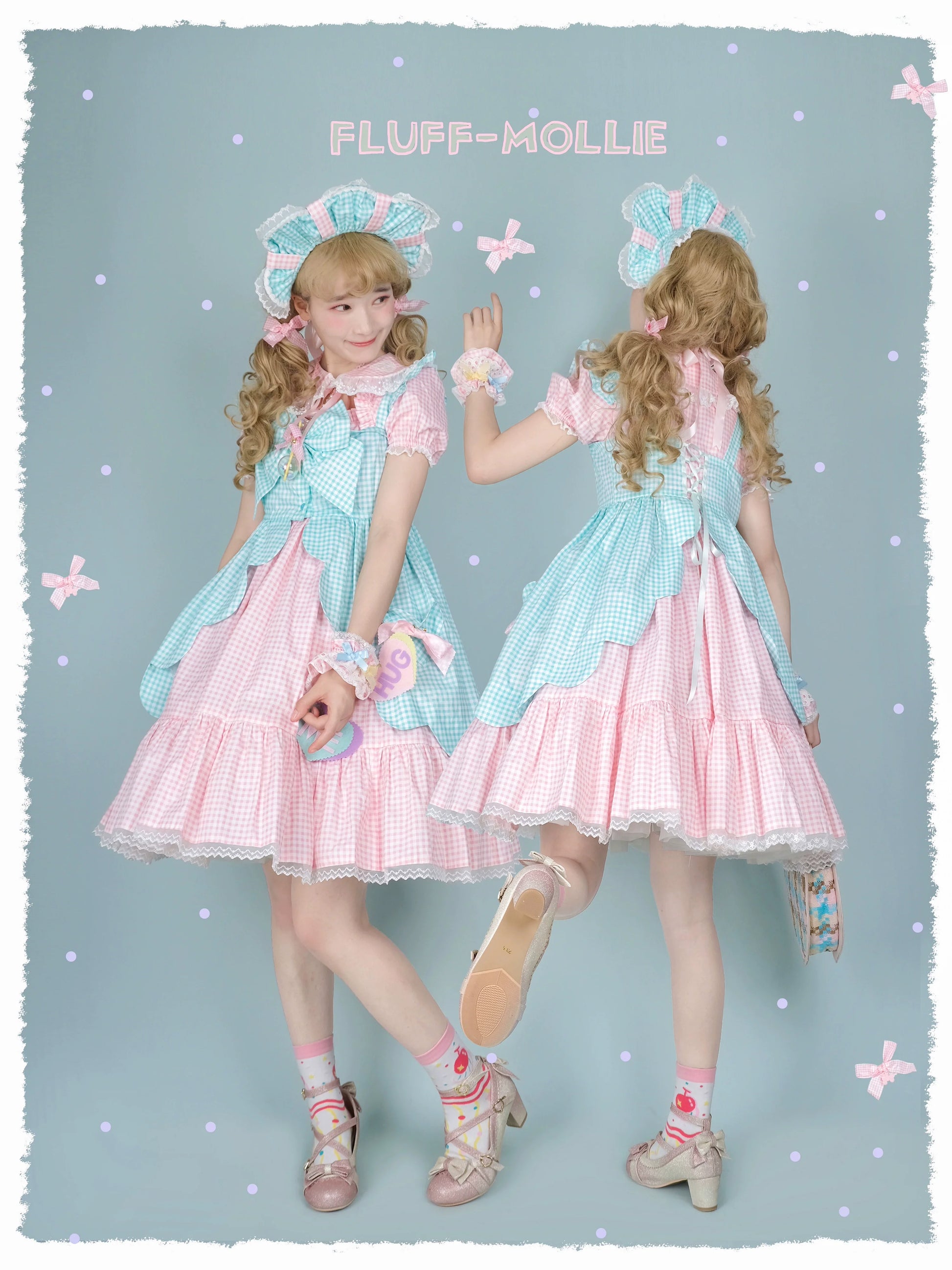 Fluff Mollie - Bean Breakfast - Sweet Lolita Overskirt Daily Daily Petaled Skirt