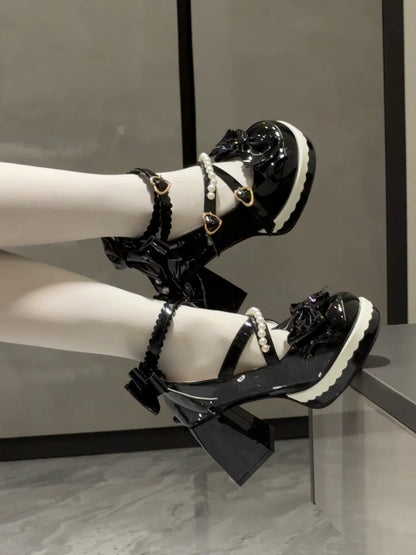 Witch's Night - Crush Complex - Sweet Lolita Heel Shoes, Pearls & Bows