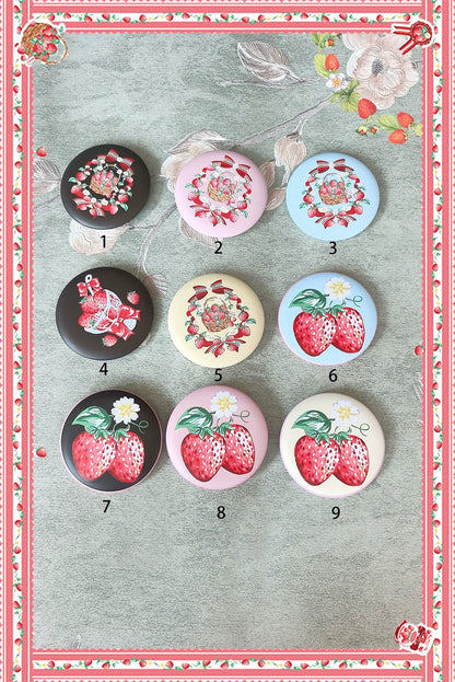 Infanta - Strawberry Culinary Maiden - Sweet Lolita JSK Dress With Strawberry Floral Print