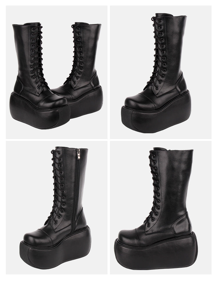 Angelic Imprint - Fashion Crossover Strap Punk Lolita Boots