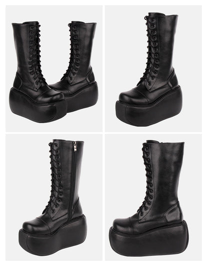 Angelic Imprint - Fashion Crossover Strap Punk Lolita Boots