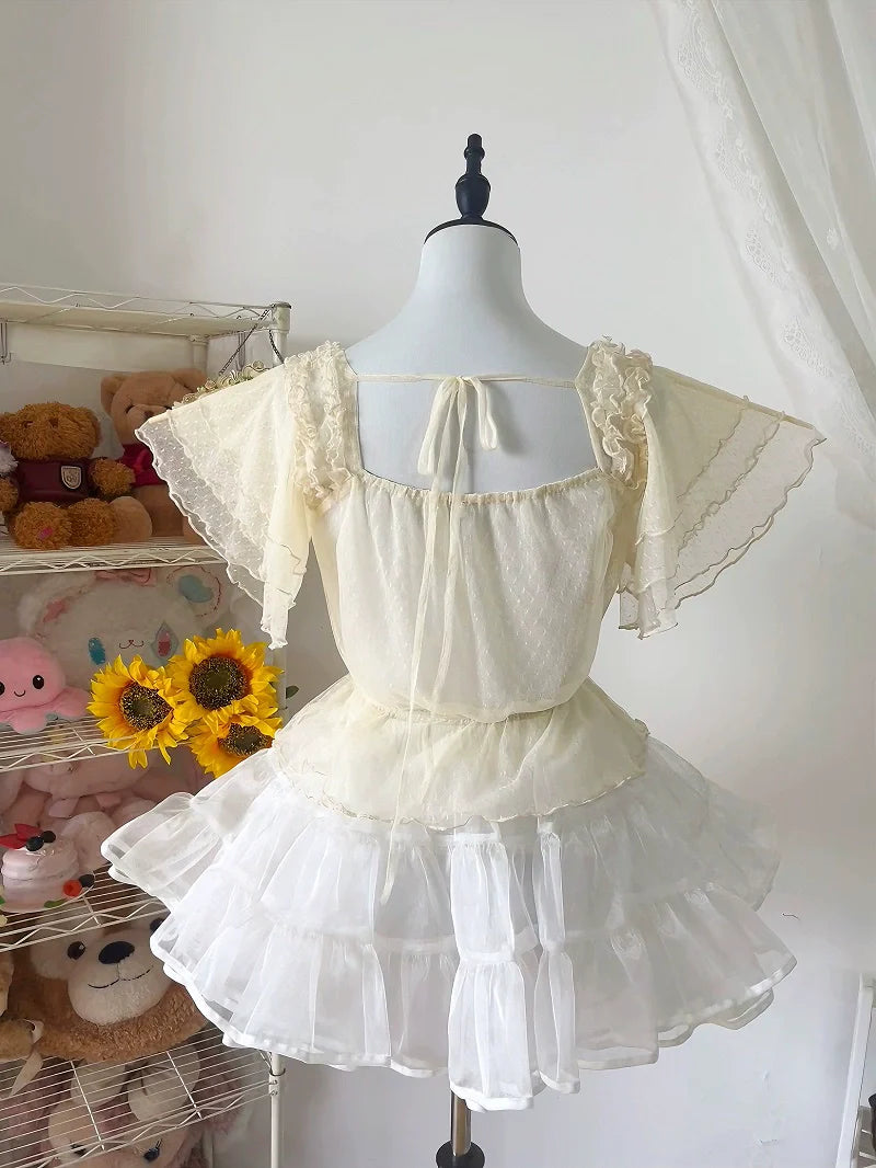 Yuexi - Plus Size Lolita Blouse Versatile Daily Loose Shirt