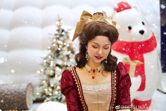 Rose of Sharon - Customized Lolita Pearl Necklace with Gemstone Pendants