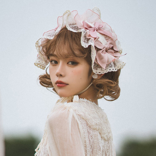 Miss Point - Woody Rose - Lolita Headband Flower Brooch