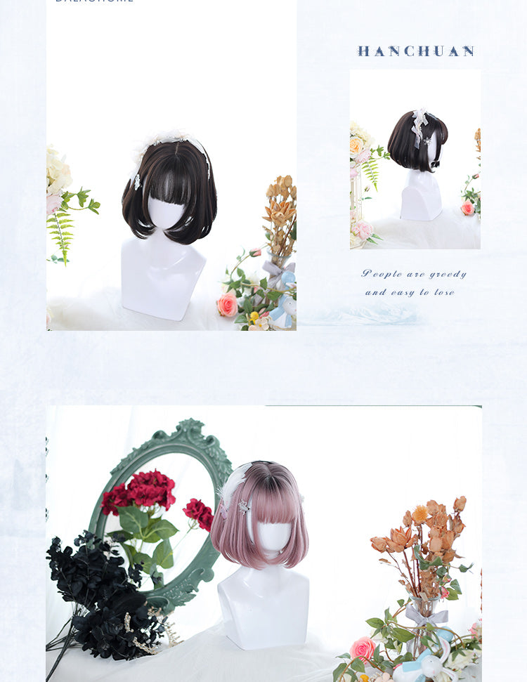 Dalao Home - Sweet 30cm BOBO Short Lolita Wig Multicolors