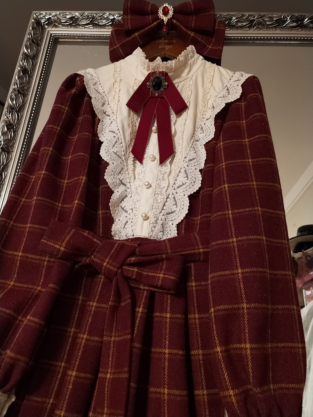 Miss Point - Rose Silhouette 3.0 - Plaid Vintage Classic Lolita OP