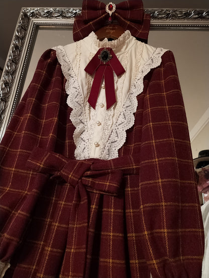 Miss Point - Rose Silhouette 3.0 - Plaid Vintage Classic Lolita OP