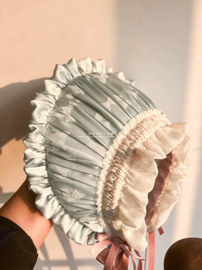 MAID - Elegent Lolita Bonnet Black Ribbon BNT