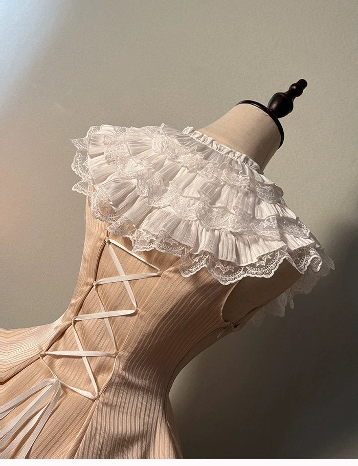 Alice Girl - Arrogant Miss - Sweet Lolita Jumper Dress with Tiered Lace Dress