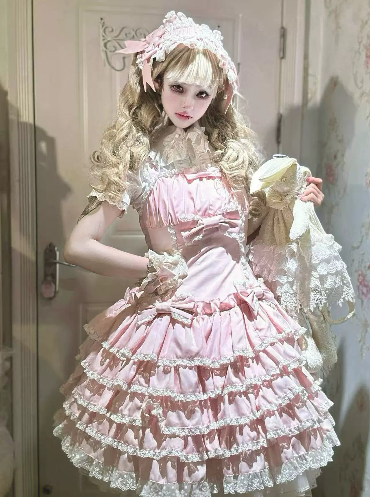 Nn Star - Half Sugar Ism - Sweet Lolita JSK Low Waist Dress With Tiered Hem