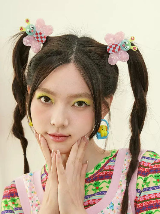 Cute plaid hairpin【s0000008715】