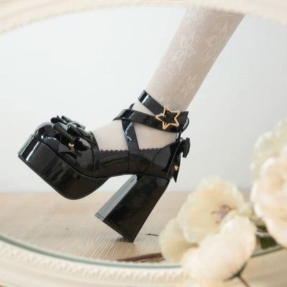 Beauty Bunny - Star Prayer - Kawaii Lolita Shoes Round Toe Summer Heels