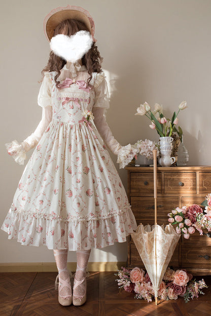 Miss Point - Customized Wood Rose 2.0 Elegant Vintage Jumper Dress