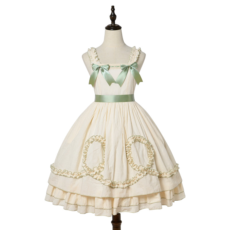 Magic Tea Party - Classic Lolita JSK Dress Solid Color Short Sleeve Dress